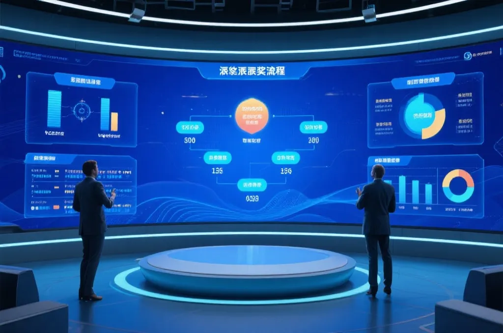 数据大屏展示派奖流程与结果